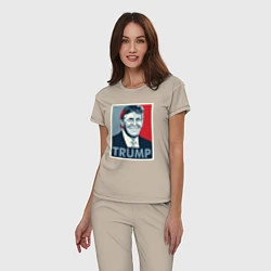 Пижама хлопковая женская Trump, цвет: миндальный — фото 2