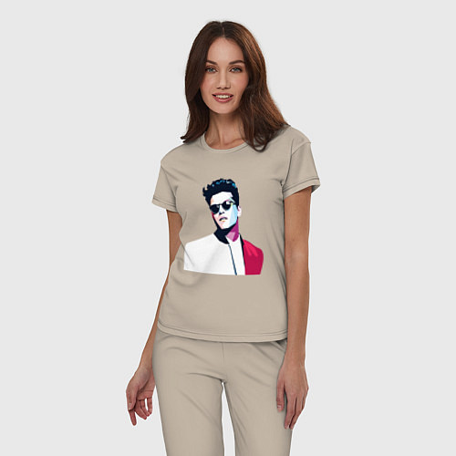 Женская пижама Бруно Марс / Миндальный – фото 3