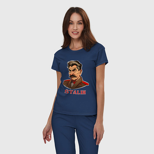 Женская пижама Joseph Vissarionovich Stalin / Тёмно-синий – фото 3