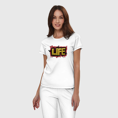 Женская пижама Life жизнь / Белый – фото 3