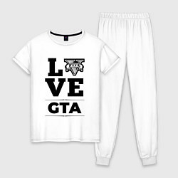 Пижама хлопковая женская GTA love classic, цвет: белый