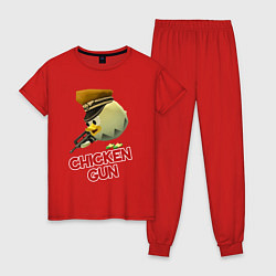 Женская пижама Chicken Gun logo