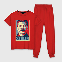 Пижама хлопковая женская Stalin USSR, цвет: красный