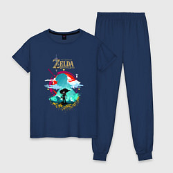 Пижама хлопковая женская The Legend of Zelda - Link, цвет: тёмно-синий
