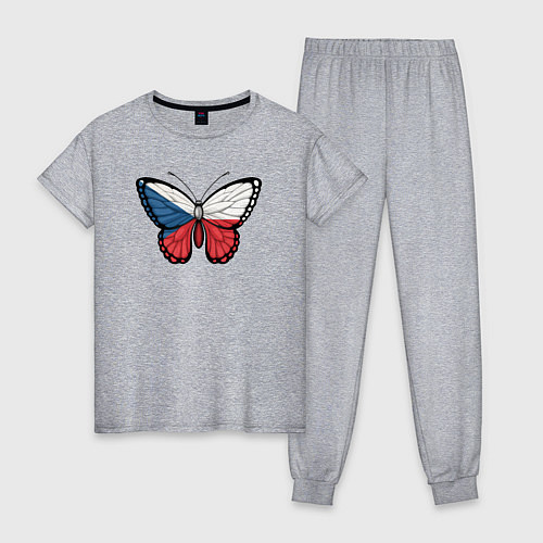 Женская пижама Чехия бабочка / Меланж – фото 1