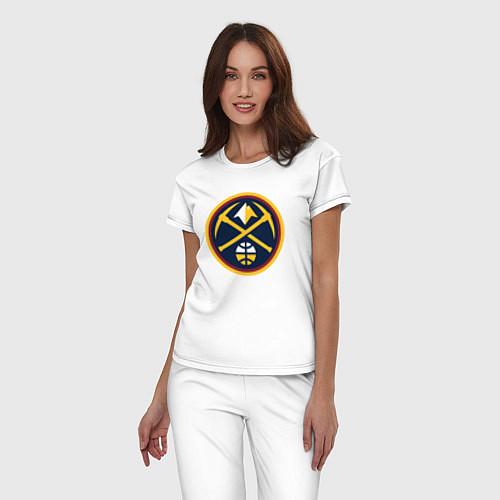 Женская пижама Denver Nuggets logo / Белый – фото 3