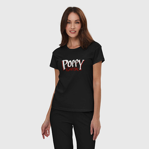 Женская пижама Poppy Playtime лого / Черный – фото 3
