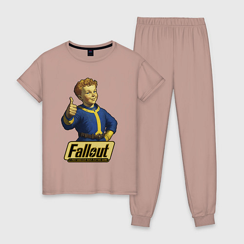 Женская пижама Real vault boy / Пыльно-розовый – фото 1