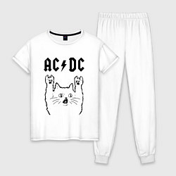 Женская пижама AC DC - rock cat