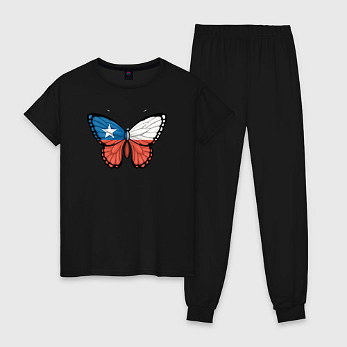Женская пижама Бабочка Чили / Черный – фото 1