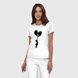 Пижама хлопковая женская Wu Tang girl, цвет: белый — фото 2