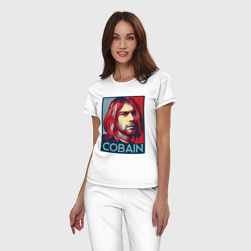 Женская пижама Nirvana - Kurt Cobain / Белый – фото 3