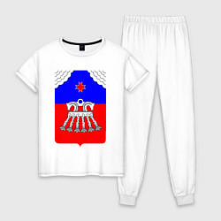 Пижама хлопковая женская Граховский район, цвет: белый