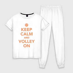 Женская пижама Keep calm and volley on