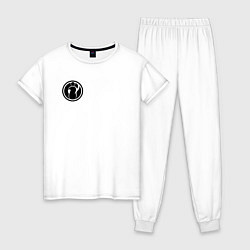 Пижама хлопковая женская Invictus Gaming лого, цвет: белый