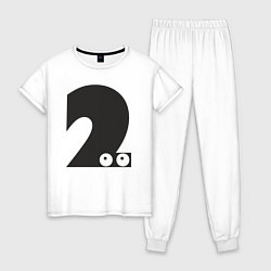 Пижама хлопковая женская Number 002, цвет: белый