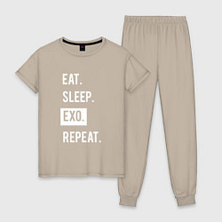 Женская пижама Eat Sleep EXO Repeat