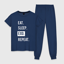 Женская пижама Eat Sleep EXO Repeat