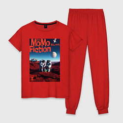 Пижама хлопковая женская MoMo - Марс наш, цвет: красный