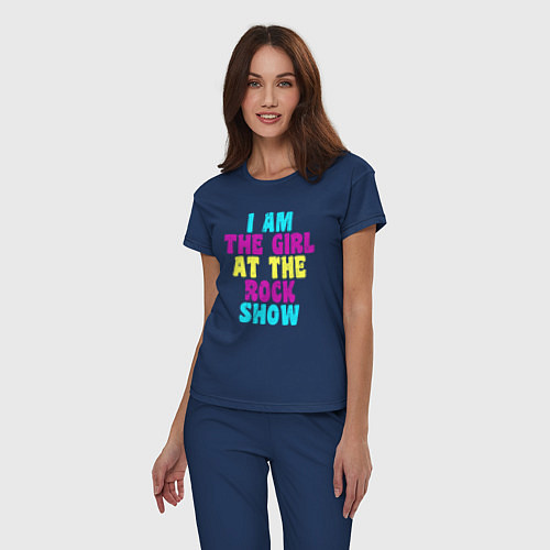 Женская пижама I Am The Girl At The Rock Show / Тёмно-синий – фото 3