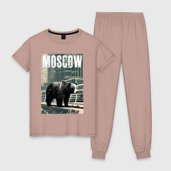 Женская пижама Москва - Россия - медведь