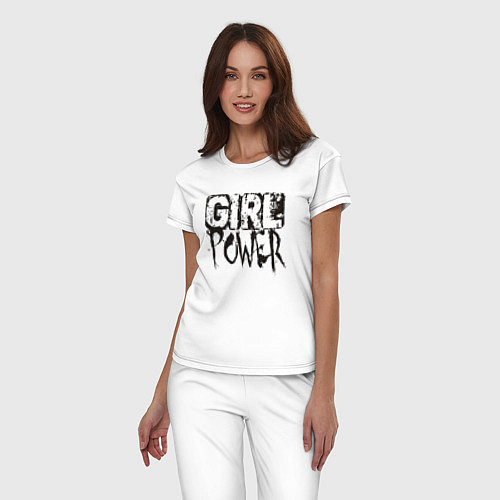 Женская пижама Girl power mood / Белый – фото 3