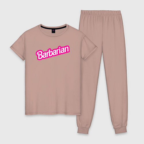 Женская пижама Барби варвар - барбариан / Пыльно-розовый – фото 1