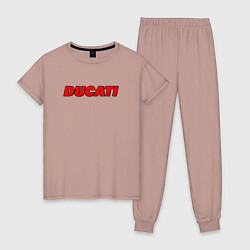 Женская пижама Ducati - красный градиент