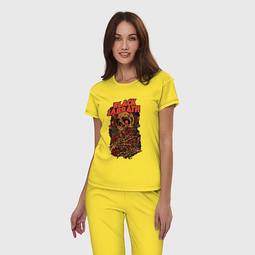 Женская пижама Черный саббат / Желтый – фото 3