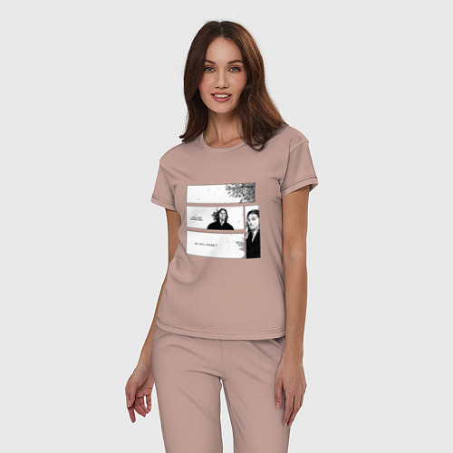 Женская пижама Миямото Мусаси бродяга / Пыльно-розовый – фото 3