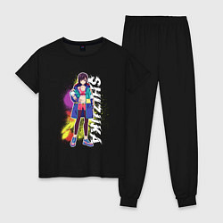 Пижама хлопковая женская Сидзука, цвет: черный