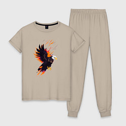 Женская пижама Орел парящая птица абстракция