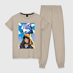 Женская пижама Девочка и волк - аниме