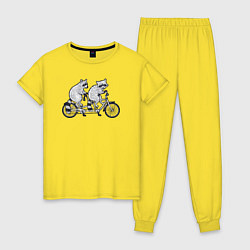 Женская пижама Енотики на велике