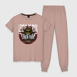 Пижама хлопковая женская Linkin Park рок легенда, цвет: пыльно-розовый