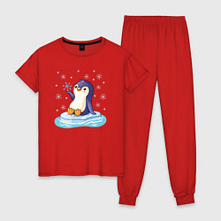 Женская пижама Пингвин на льдине
