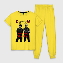 Пижама хлопковая женская Depeche Mode - Memento Mori, цвет: желтый