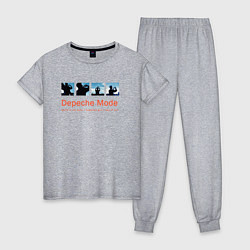 Пижама хлопковая женская Depeche Mode - World In My Eyes Single, цвет: меланж