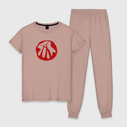 Женская пижама Извне - символ / Пыльно-розовый – фото 1