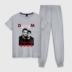 Пижама хлопковая женская Depeche Mode - Memento Mori Dave and Martin, цвет: меланж