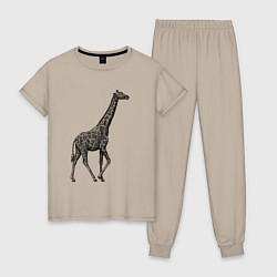 Женская пижама Жираф гуляет