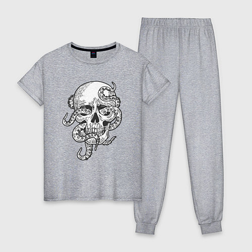 Женская пижама Skull octopus / Меланж – фото 1