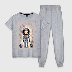Женская пижама Милый маленький космонавт - нейросеть
