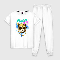 Женская пижама Кот рэпер: funky - AI art
