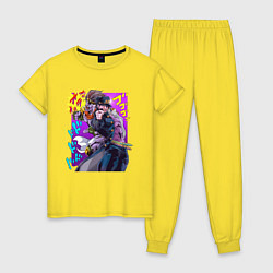 Пижама хлопковая женская Джотаро - Jojo, цвет: желтый