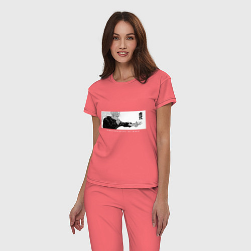 Женская пижама Сатору Годжо - маг битва / Коралловый – фото 3