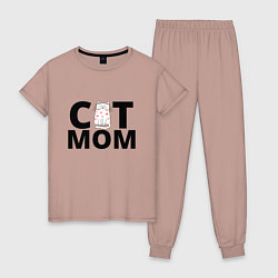 Женская пижама Мама любит котика