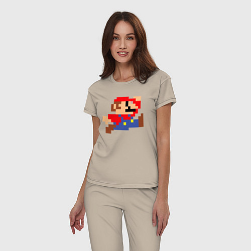 Женская пижама Пиксельный Марио / Миндальный – фото 3