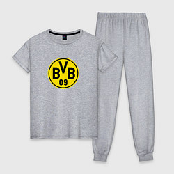Пижама хлопковая женская Borussia fc sport, цвет: меланж