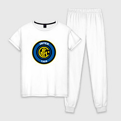 Пижама хлопковая женская Inter sport fc, цвет: белый